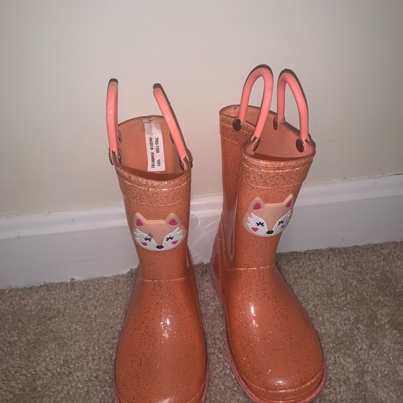 Toddler girl Capelli NY pink rain boots size 8 - Picture 4 of 4